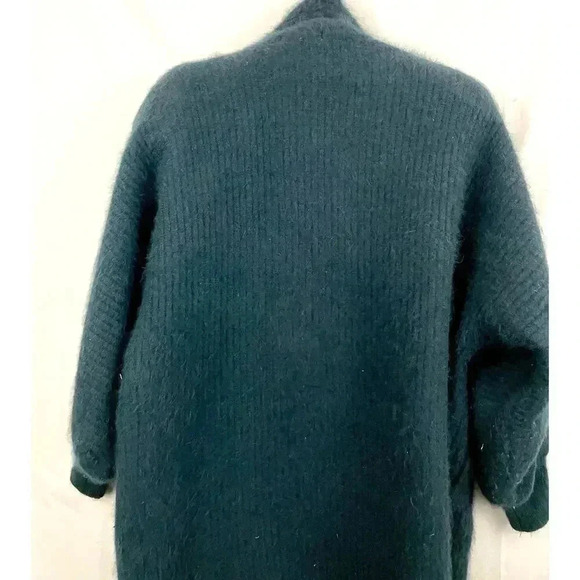 Blue Oversized Open Coat Angora Rabbit Fur Coat Chang Won L/XL - Picture 14 of 15